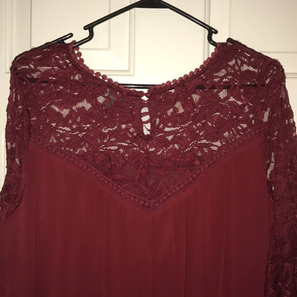 burgundy dress size 14